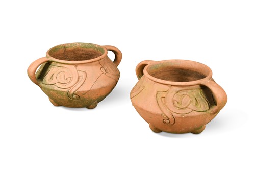 Lot 16 - Carter & Co for Liberty, a pair of terracotta jardinieres, designed by Archibald Knox