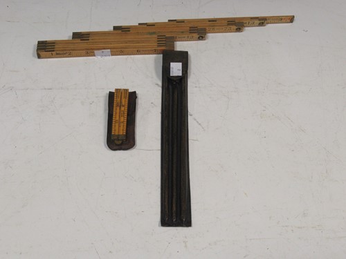 Lot 153 - A three section volume measure, the pieces...