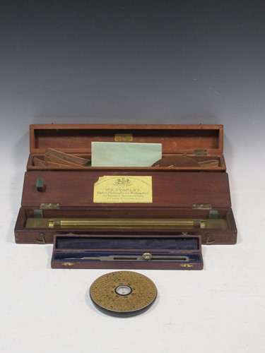 Lot 155 - A group of mahogany cased draughtsman's shapes...