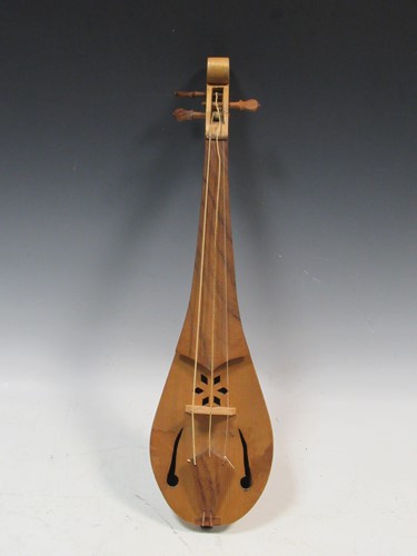 Lot 23 - A small reproduction Rebec (bowed stringed...