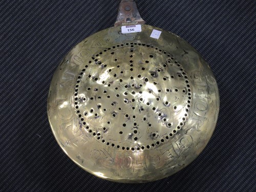 Lot 156 - A Charles I wartime warming pan dated 1631, St...