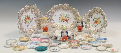 Lot 63 - A Victorian part dessert service painted with...