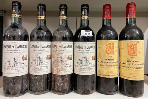 Lot 1016 - Chateau de Lamarque, Haut-Medoc 1997, 4...