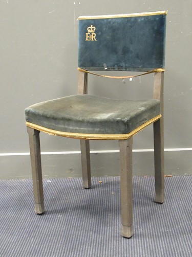 Lot 487 - An Elizabeth II limed oak Coronation chair...