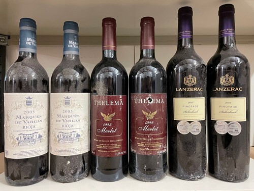 Lot 1176 - Mixed wines. Lanzerac Pinotage 2013, 2 bottles;...