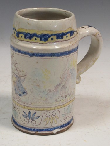 Lot 15 - An 18th century Delft pottery polychrome...
