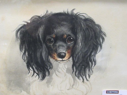 Lot 519 - A 19th century watercolour of a dog together...