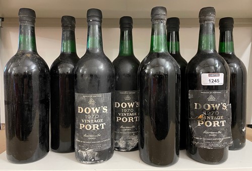 Lot 1245 - Dow's vintage port 1970, 8 bottles (levels all...