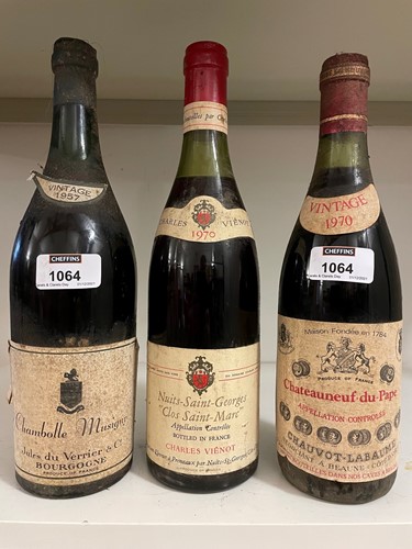 Lot 1064 - Nuits St Georges 1970, Clos St Marc, Charles...