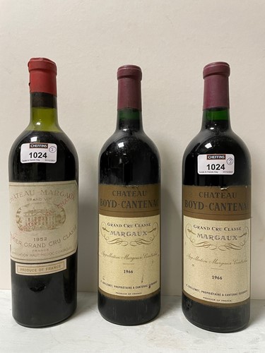 Lot 1024 - Chateau Margaux, Margaux 1er Cru 1952, 1...