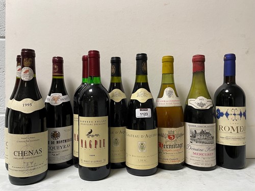 Lot 1123 - Mixed wines. Chenas Domaine de Mongrin 1995, 2...