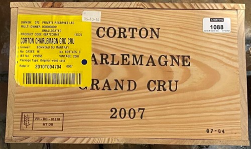 Lot 1088 - Corton Charlemagne Grand Cru 2007, Bonneau du...