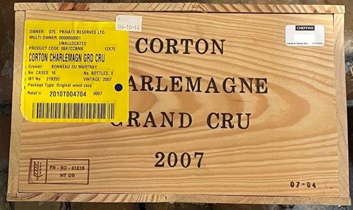 Lot 1089 - Corton Charlemagne Grand Cru 2007, Bonneau du...