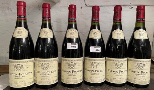 Lot 1076 - Corton Grand Cru, Pougets, L. Jadot, 1996, 6...