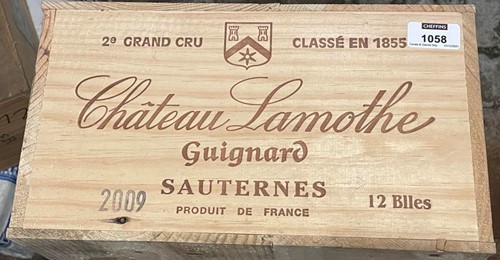 Lot 1058 - Chateau Lamothe, Sauternes 2eme Cru 2009, 12...