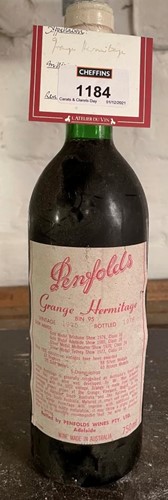 Lot 1184 - Penfolds Grange Hermitage 1975, 1 bottle