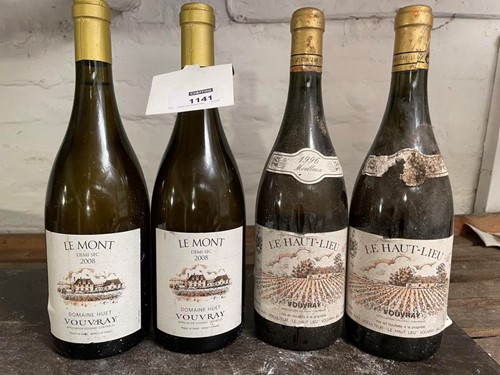 Lot 1141 - Vouvray Le Haut Lieu Moelleux 1996, 2 bottles;...