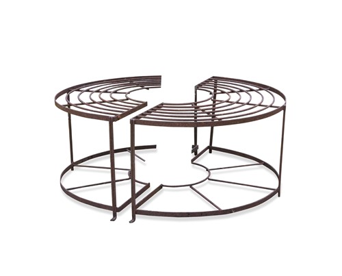 Lot 971 - A wrought iron tree seat, mid 20th century