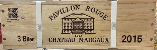 Lot 1009 - Pavillon Rouge, Margaux 2015, 3 bottles in owc...