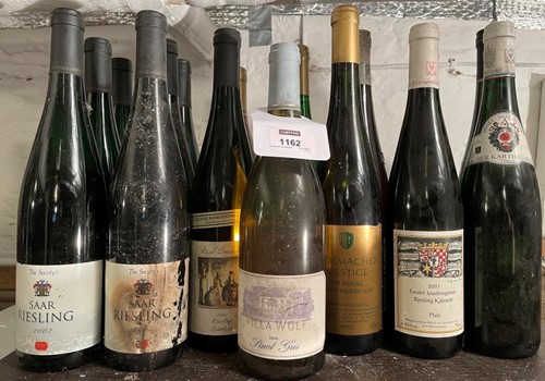 Lot 1162 - Mixed German wines, 16 bottles. Saar Riesling...