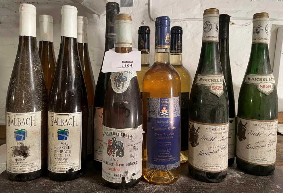 Lot 1164 - Mixed German wines, 12 bottles. Wurttemberg...
