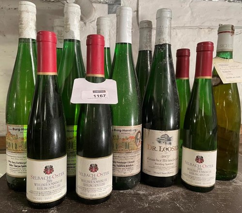 Lot 1167 - Mixed German wines, 12 bottles. Burg-Homberger...