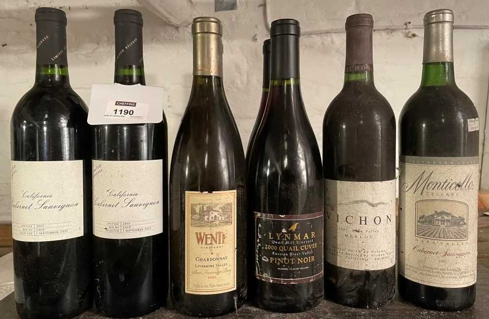 Lot 1190 - Californian wine, 16 bottles. Wente Chardonnay,...