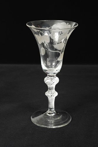 Lot 440 - A large Jacobite wine glass, circa 1750