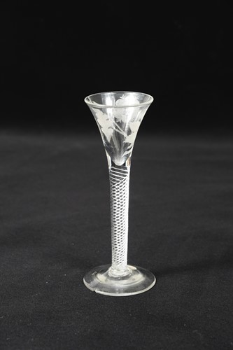 Lot 457 - A Jacobite Fiat wine glass, circa 1750