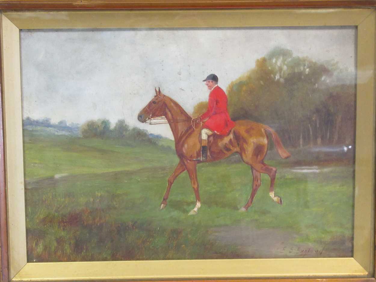Lot 411 - E S England (British, fl. 1890-1910), Huntsman...