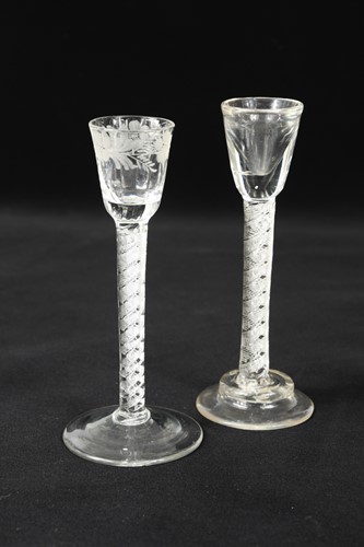 Lot 445 - A cordial glass, circa 1750