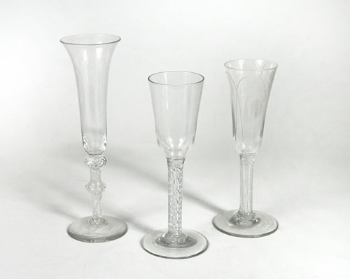 Lot 454 - A George II air twist flute, circa 1750-60