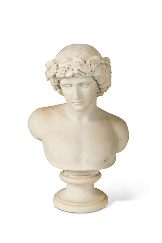 Lot 832 - A Classical white composite bust, 19th century