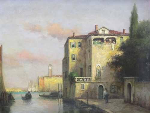 Lot 436 - Follower of Antoine Bouvard, Venetian canal...