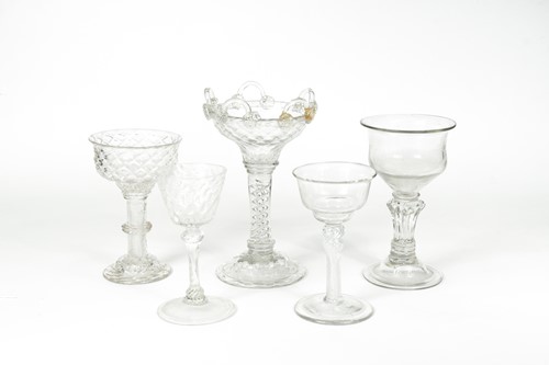 Lot 447 - A George II air twist sweetmeat glass, circa 1750-60