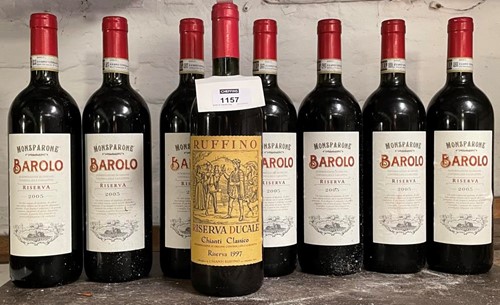 Lot 1157 - Italian wines, 16 bottles. Monsparone Barolo...