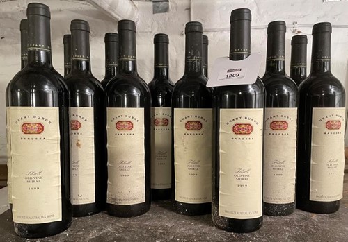 Lot 1209 - Grant Burge Filsell Old Vine Shiraz 1999, 14...