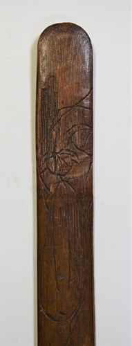 Lot 89 - A Japanese carved bamboo brush pot, 19th century