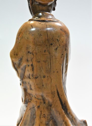 Lot 89 - A Japanese carved bamboo brush pot, 19th century