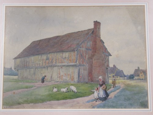 Lot 442 - G Gordon Fraser, Moot Hall, Elstow, with...