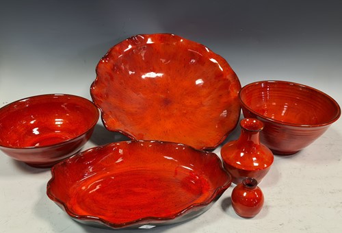 Lot 96 - Items of Churchgate red glazed studio pottery'...