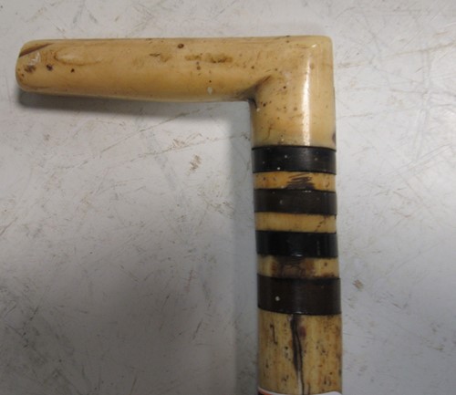 Lot 159 - A whale (?) bone walking cane, 19th century...