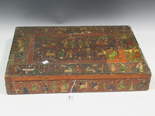 Lot 158 - A decorative Indian/Kashmiri lidded box, 19th...