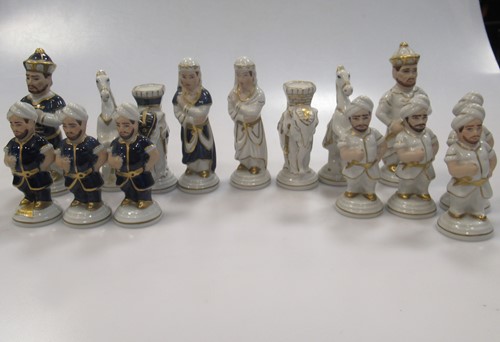 Lot 207 - A 20th century Czechoslovakian porcelain chess...