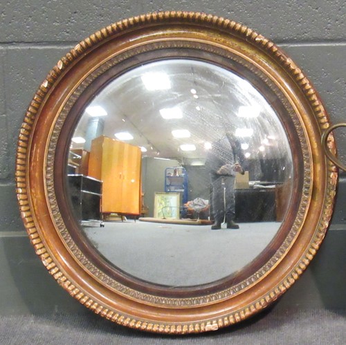 Lot 490 - A Regency style gilt convex wall mirror 51cm...