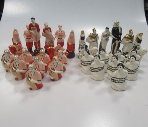 Lot 202 - A 20th century Russian painted ceramic...