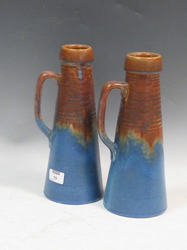 Lot 19 - A pair of Bourne Denby pottery jug vases
