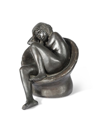 Lot 90 - James Butler RA (British, born 1931), a  bronze model of a seated female nude