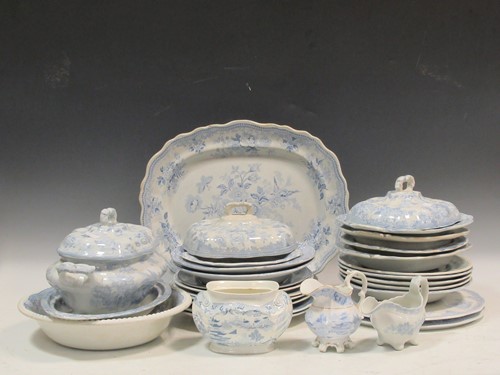 Lot 234 - A collection of 19th century and later blue...