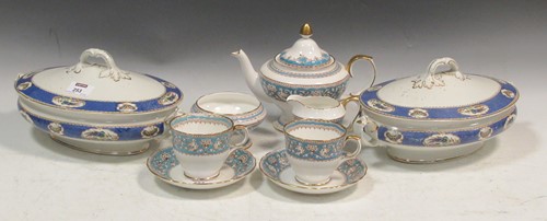 Lot 253 - A pair of oval twin handled tureens with lids...